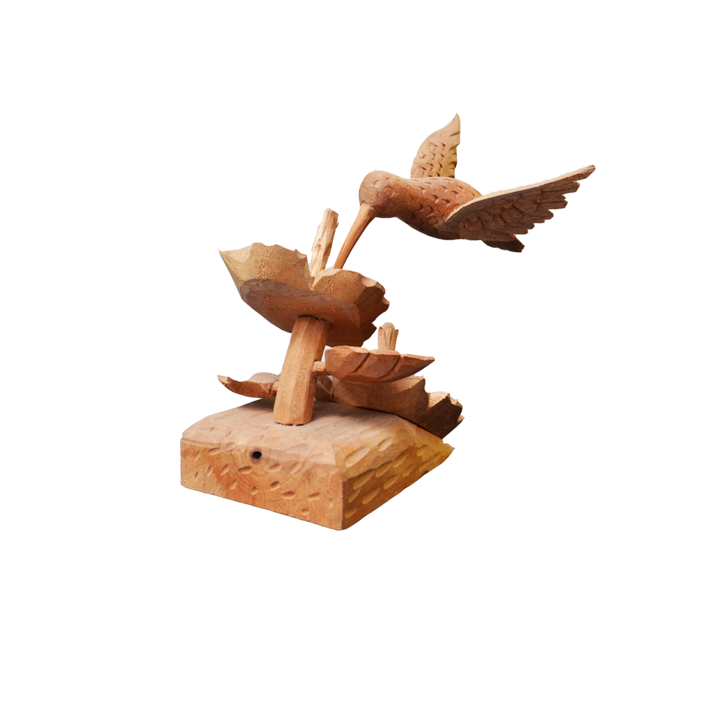 Wooden Carved Hummingbird